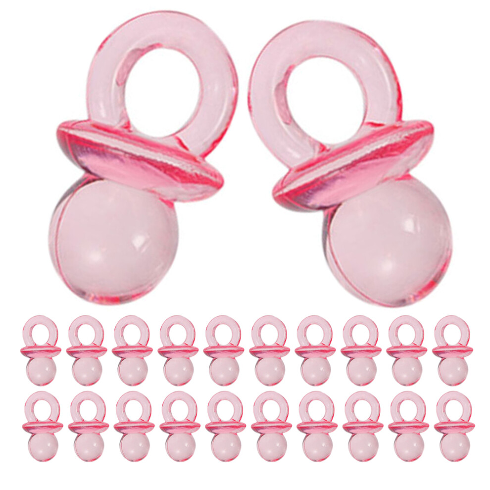 200Pcs Mini Clear Acrylic Baby Pacifiers For Baby Shower Favors Vaguelly