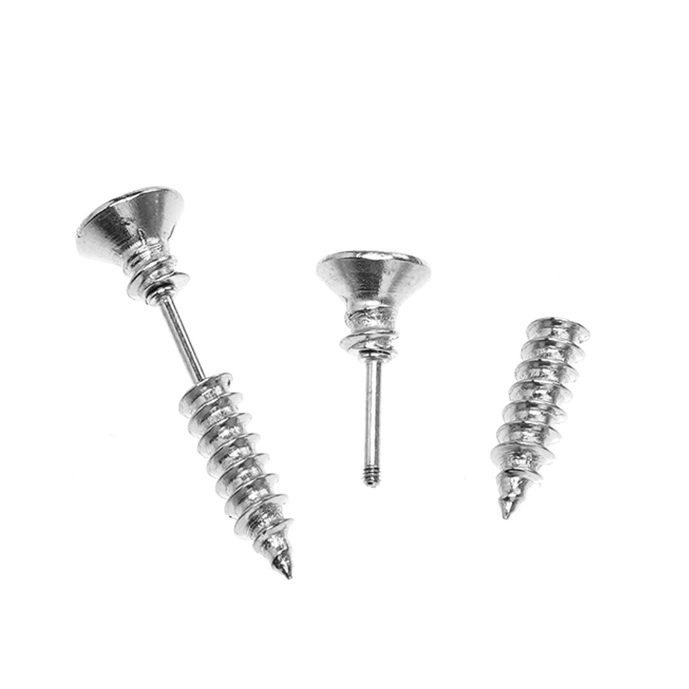1 pair stainless steel screw ear studs punk cartilage earrings jewelry-image-OPC-PMPMD68-NEW