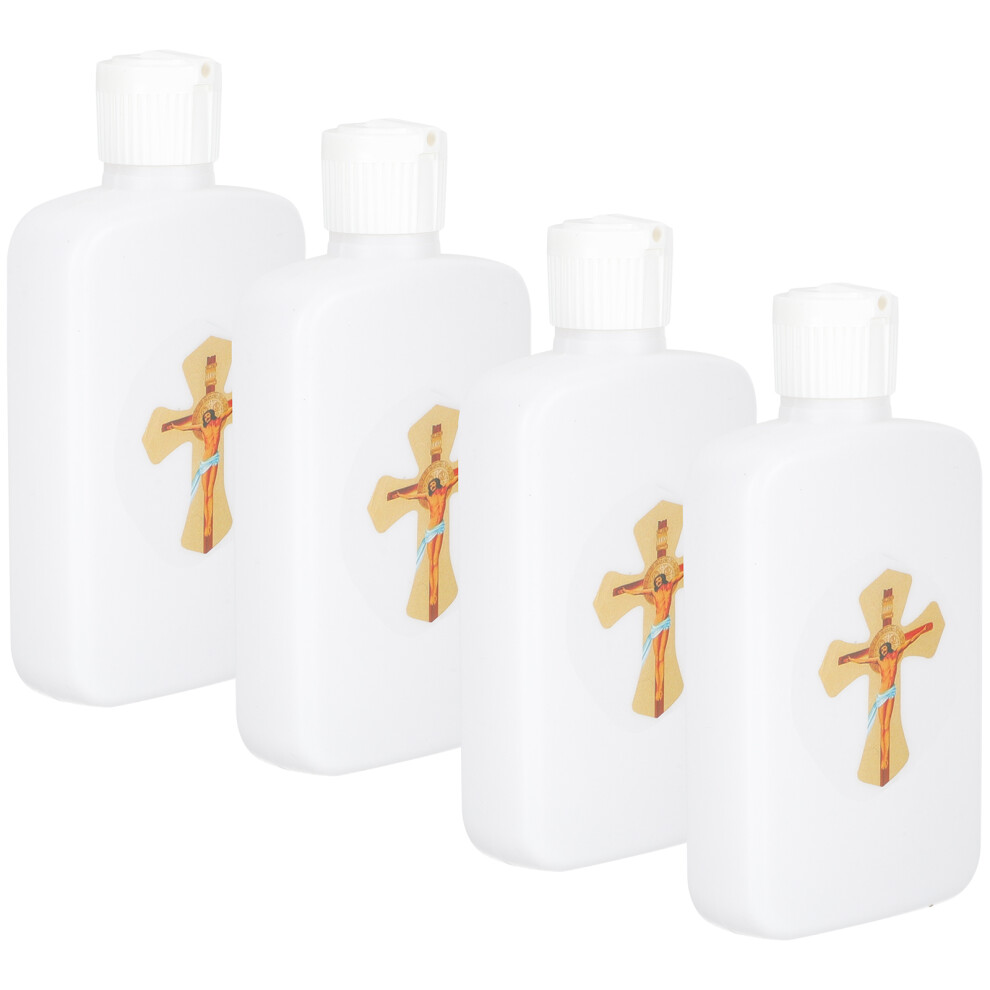 6Pcs Empty Holy Water Bottles Catholic Christian Cross Container Vaguelly