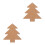 2Pcs Mosaic Coasters For Crafts Christmas Tree Blank Base Trays 6