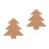 2Pcs Mosaic Coasters For Crafts Christmas Tree Blank Base Trays 9