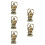 5pcs Handmade Copper Monkey King Pendant Keychain Wukong Statue 4