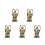 5pcs Handmade Copper Monkey King Pendant Keychain Wukong Statue 6