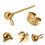 40pcs Stainless Steel Earring Studs DIY Ear Pin Accessories 5