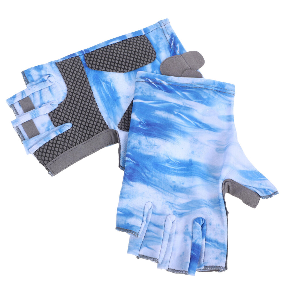 fishing gloves sun protection nonskid half finger outdoor cooling