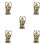 5pcs Handmade Copper Monkey King Pendant Keychain Wukong Statue 5
