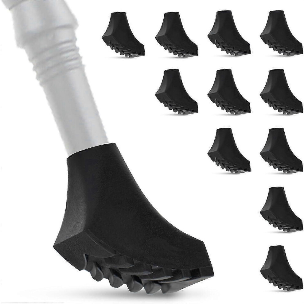 Kikidex (As Show, One Size) 12X Rubber Tips For Nordic Walking Poles Tips For Trekking Poles Tips For Nordic Walking Poles Tips For Hiking Poles Terrain