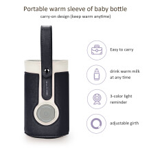Portable Baby Bottle Warmer 3Temp Levels Compact Foldable Travel