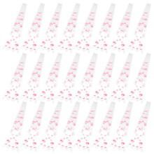 400 Pcs Heart Floral Sleeve Transparent Bouquet Bag For Rose
