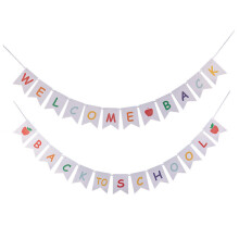 2Stk Langlebige Papier Banner Für Schulfeier Und Partydeko