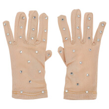 2 Pairs Skating Anti-Slip Gloves Miss Ice Rhinestones Figure Show