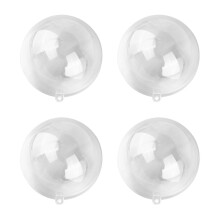 15 Pcs Christmas Clear Plastic Fillable Ornaments Ball 10cm