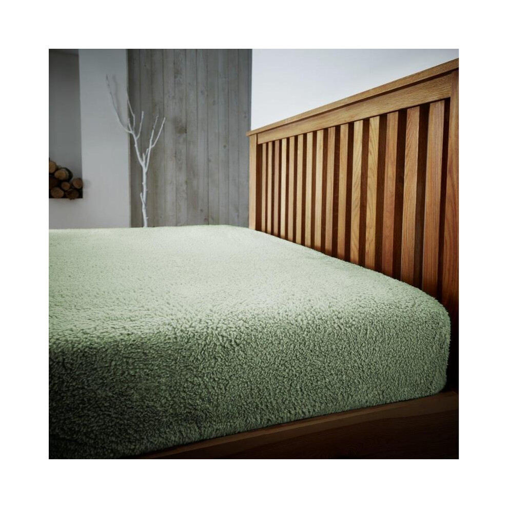 (Sage Green, King) Luxury Teddy Fitted Sheets Available in Single, Double & King for Extra Comfort-image-OPC-PMPMZFV-NEW