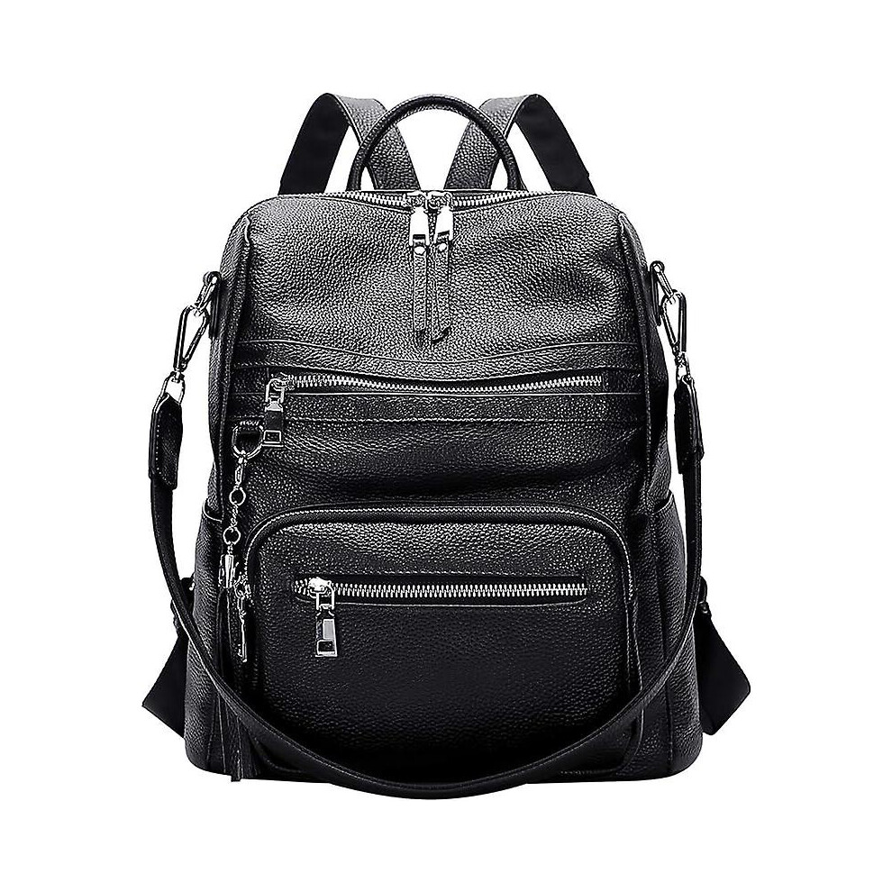 Kikidex (As Show, One Size) Women's Mini Backpack, Faux Leather Shoulder Bag With Tassels