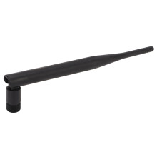 WiFi Omnidirektionale Klappantenne 6dBi SMA Stecker männlich Goldplattiert Schwarz