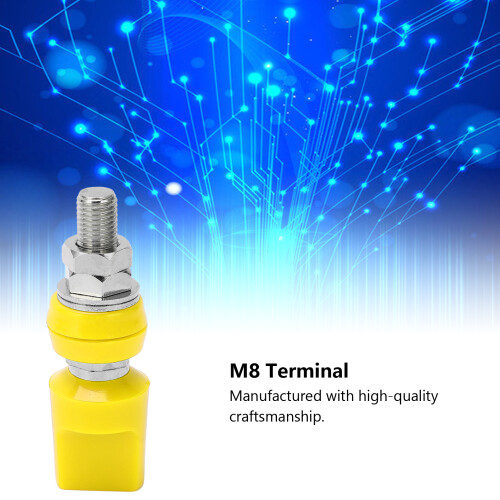 J.50019 100A 4mm Terminale in ottone M8 giallo 2