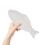4Pcs Ceramic Fish Shaped Plate 11 Inches White For Home Restaurant 11