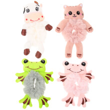 4Pcs Adorable Fluffy Hair Accessories Soft Animal Style Hair Rings