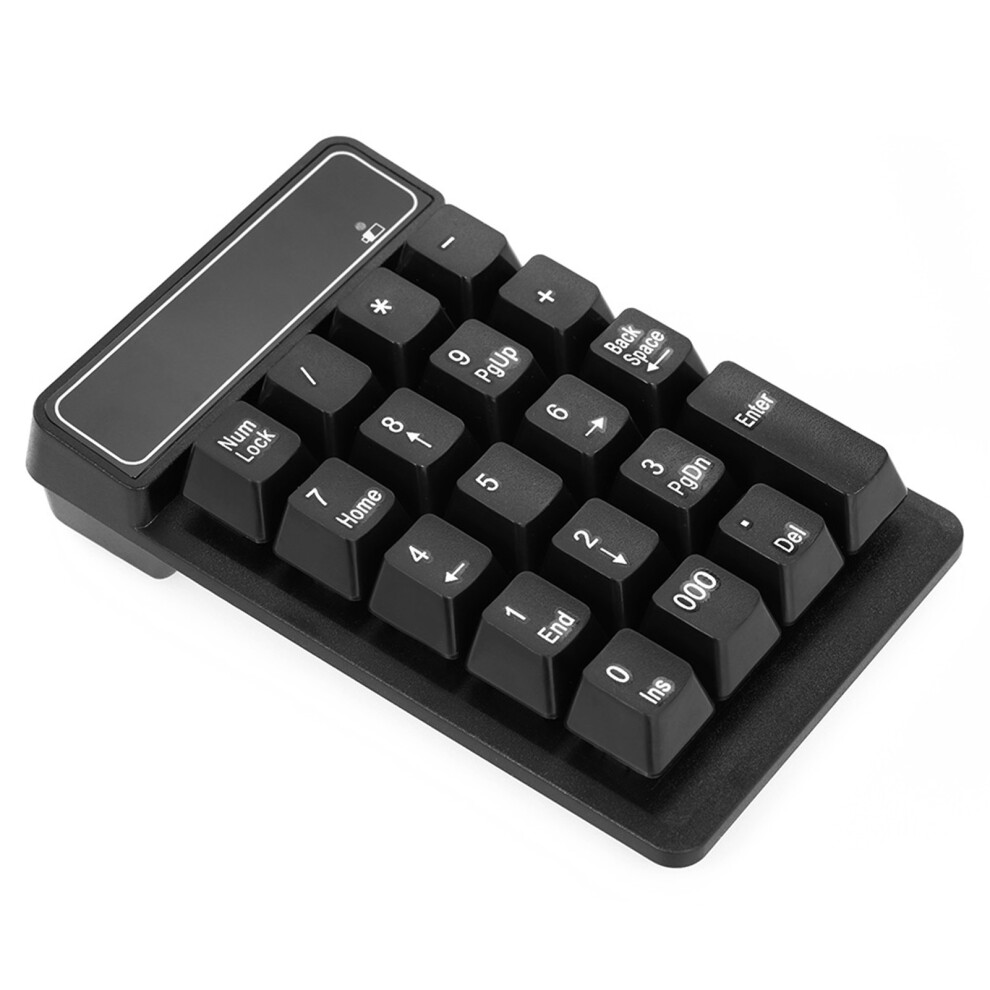 Wireless 19-Key Numeric Keypad 2.4Ghz Usb Water-Proof Black 4611357589764