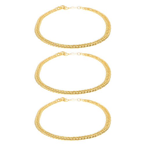 3 Pièces Colliers Éclatants Style Hip-Hop De Pour