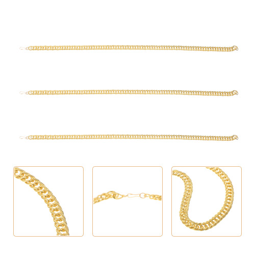 3 Pièces Colliers Éclatants Style Hip-Hop De Pour 2