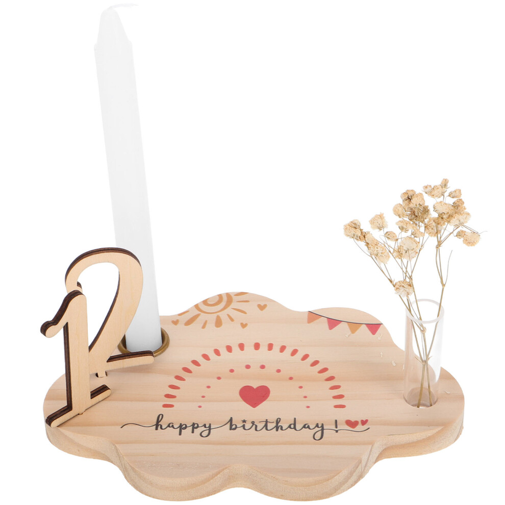 1Set Colorful Wooden Baby Milestone Markers Monthly Growth Photo Cards Totority