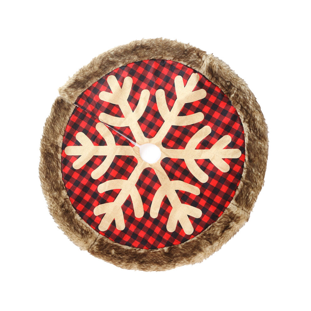 Snowflake Tree Skirt Round Assorted Color 1set-image-OPC-PMPP5MN-NEW