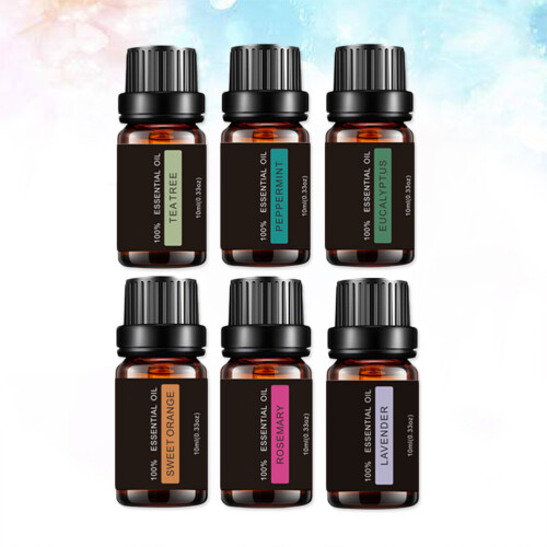 6St Kvinnors Aromaljor Glasflaskor Färgad För Resor Present 1