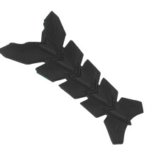 Motorcycle Tank Protector Decal Fish Bone 3D Gel Oil Gas Pad Sticker Black