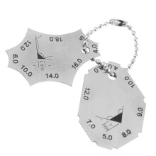 Tee Joint Weld Gage - Fillet Weld Throat & Leg Length Measure Steel Two-Piece