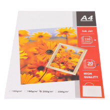 A4 Fotopapier 21 x 29,7 cm, langlebig, mat, wasserabweisend, glänzend, 20 Blatt