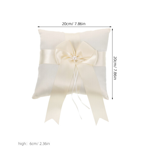 Ring Holder For Wedding Ceremony White Cloth Elegant 1pcs 1
