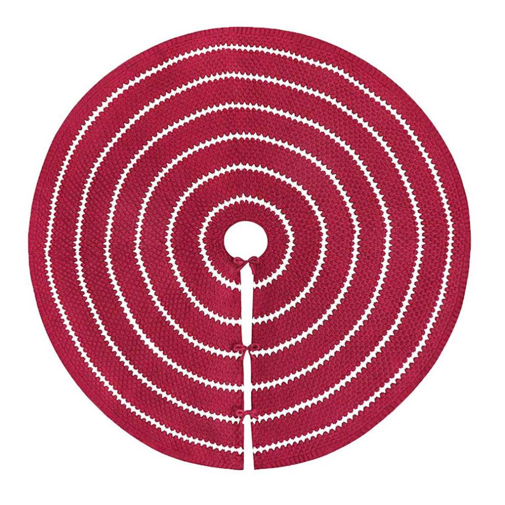 Cozy Red Christmas Tree Skirt Mat For Indoor And Outdoor Use-image-OPC-PMPPQ6Z-NEW