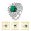 Emerald Ring Aesthetic Jewelry Gift For Her 3