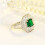 Emerald Ring Aesthetic Jewelry Gift For Her 7