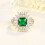 Emerald Ring Aesthetic Jewelry Gift For Her 5