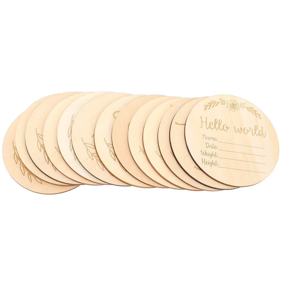 26 Pcs Wooden Baby Milestone Cards Newborn Photo Props Ohphcall