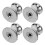 2 Pcs Earring Accessories Back Stabilizers Flat Backs Replacements 3