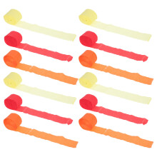 12 Rolls Colored Crepe Paper Ribbon Party Streamer Decor Multipurpose