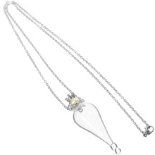 2Pcs Hanging Glass Bottle Necklace Pendant Mini Jar Chain Decor