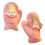 2 Pairs Decorative Plush Winter Mitts Cartoon Design 1