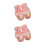 2 Pairs Decorative Plush Winter Mitts Cartoon Design 5