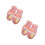 2 Pairs Decorative Plush Winter Mitts Cartoon Design 4