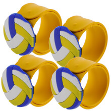 4Pcs Silicone Ball Slap Bracelets Snap Wristbands For Kids