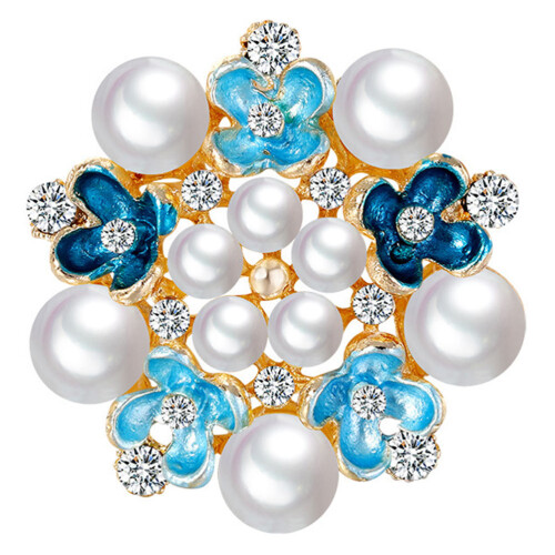 1 Bloemenbroche Met En Parels Dames Elegant 1