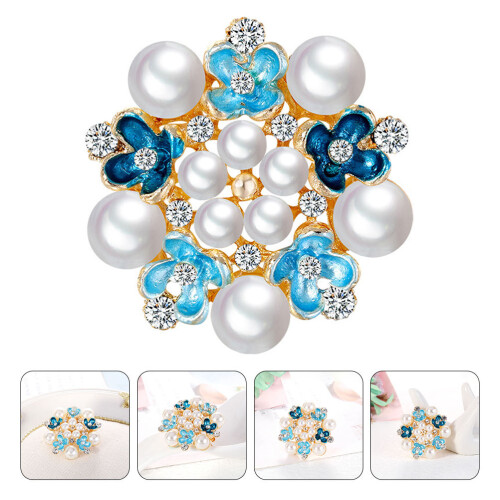 1 Bloemenbroche Met En Parels Dames Elegant 2