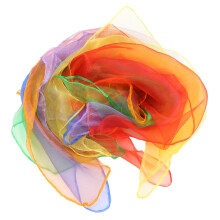 Square Juggling Scarf Orange 12pcs Material For Music Dance