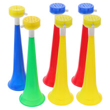 6Pcs Assorted Color Plastic Toy Trumpets Durable Kids Noise Makers