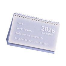2026 Desk Calendar Desktop Organizer Planner Wire-Purple