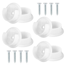 8Pcs Closet Rod Holders Plastic End Caps With Quick Installation